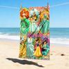 Custom Name Princess Party Stylish Digital Printing Beach Towel Quick‑Drying Absorbent Blanket for Beach Pool Gym Travel