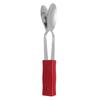 Handle Design Percussion Instrument Silver+Red Folk Instrument  For Music Enthusiasts