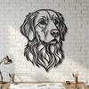 Minimalistische Goldener Retriever Metall Wandkunst Skulptur Haustier Gedenkstätte Hundemama Geschenk