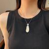 Jade White Ice Light Natural White Chalcedony Pendant Agate Pendant, Real Shot