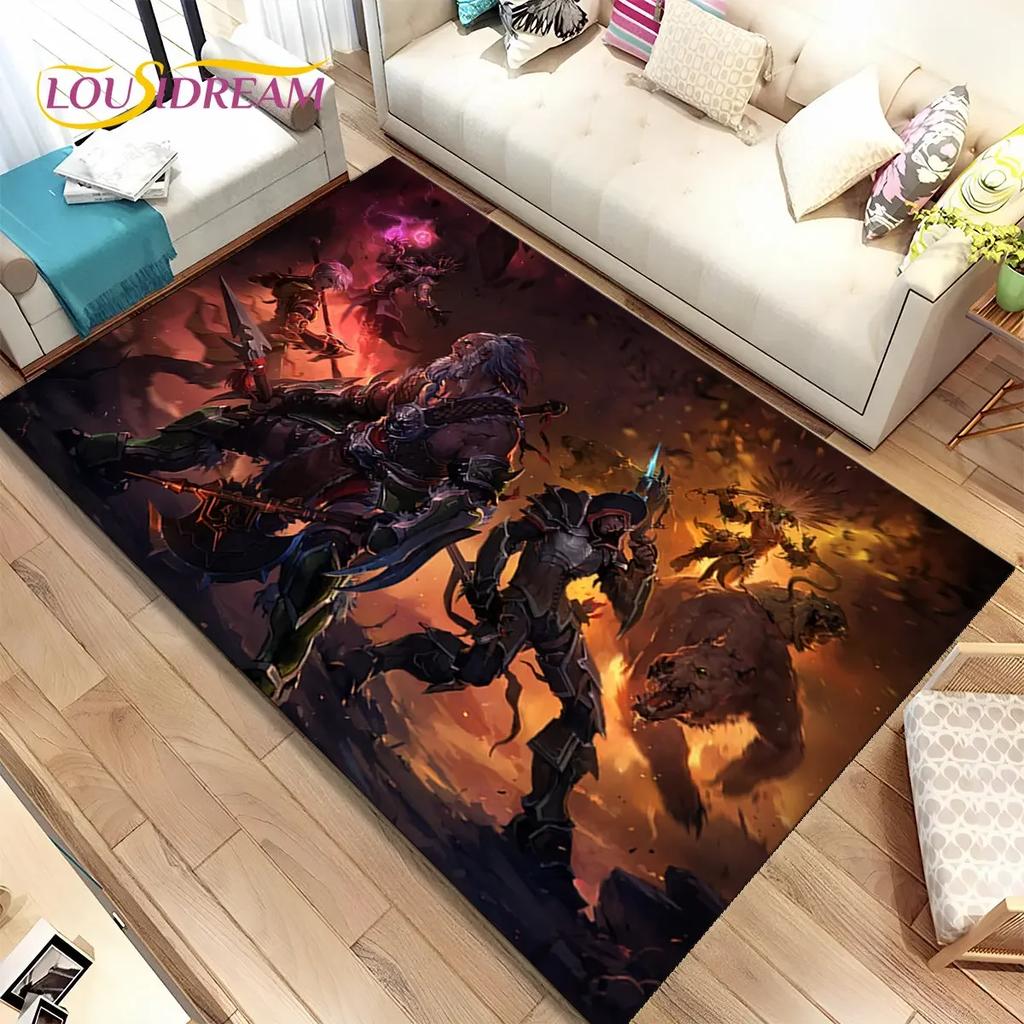3D HD Diablo Game Gamer Cartoon Area Rug,Carpet Rug for Home Living Room Bedroom Sofa Doormat Decor,kid Play Non-slip Floor Mat