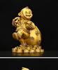 Town House Golden Monkey Zodiac Figurine: Treasure-Offering Monkey Desktop Ornament