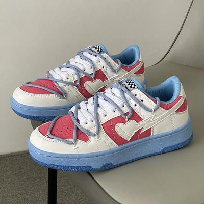 New Women's Casual Shoes Fashion Flats Skate Shoes Breathable Sports Shoes for Girls Bandage Decoration