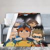 Inazuma Eleven Anime Blankets Flannel Spring/Autumn Breathable Lightweight Thin Throw Blankets for Sofa Travel Rug Piece