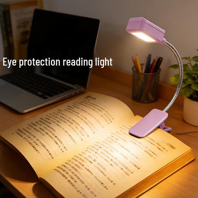 Rechargeable Eye-Friendly Clip-On Reading Light for Students