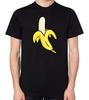 Karikatür Soyulmuş Muz T-Shirt Erkek Kadın Unisex Üst