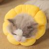 Sunflower Cat Collar Adjustable Anti-Licking & Anti-Biting Protective Headrest Surgery Recovery Collars Soft Plush Collar