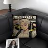 WWind BreakerR Webtoon Cushion Cover Natural Linen Organic Fabric DoubleSided Printing Sofa Home Decor Gift Pillow Case