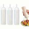 3/6PCS 240ML Condiment Squeeze Bottles with Lid BBQ Ketchup Mustard Mayo Hot Sauces Olive Oil Seasoning Dispenser Kitchen Gadget