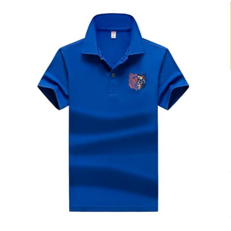 

Мужская рубашка поло из хлопка с коротким рукавом, брендовые летние спортивные майки XXXXL aero синий