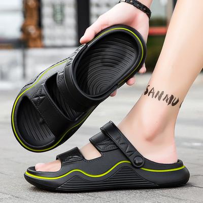 Slippers Men's Summer Outside Wear Thick Bottom Non-slip Dual-use A Word Drag Stepping Shit Feeling EVA Beach Sandals Slippers