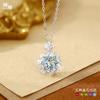 High Sense Fashion Light Luxury S925 Sterling Silver Necklace Women's Ice Flower Natural Topaz Pendant 2026