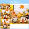 Whimsical Thanksgiving Gnome With Leaf Hat Ideal For Seasonal Home Styling And Decor