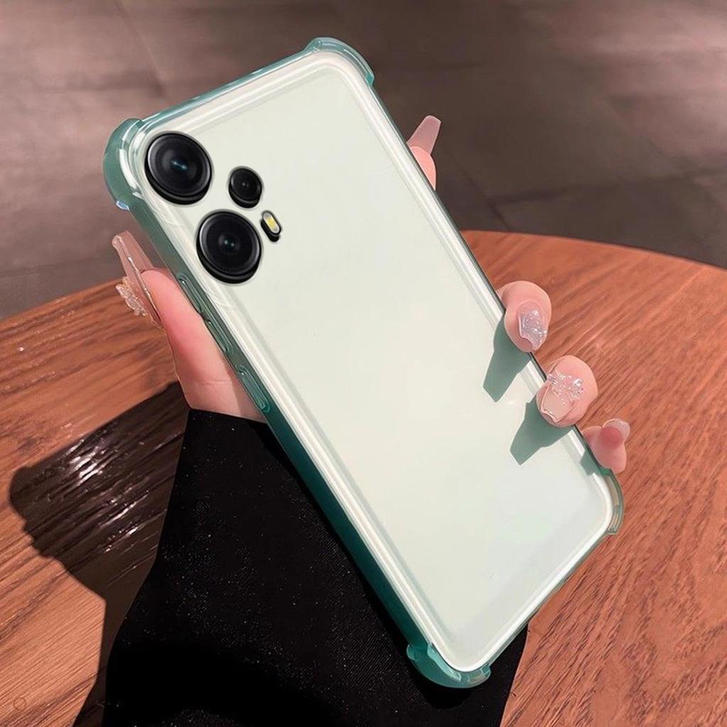 Fodral för Xiaomi POCO F5 Genomskinligt Frostat Matt Skal 4-hörn Airbag Stötsäkert Bumper Cover