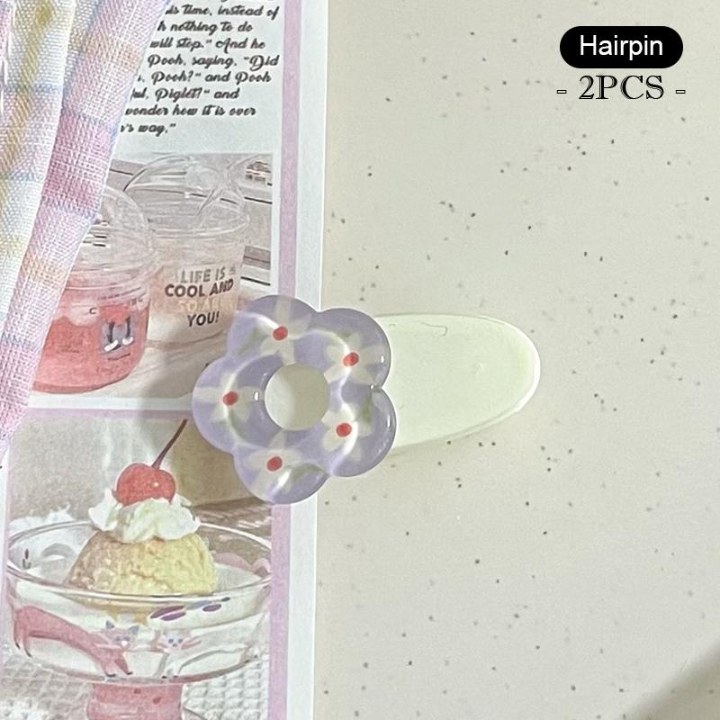 1/2 szt. Breloczek z kwiatem w kolorze galaretki, słodki, uroczy, klips do włosów z kwiatem, akcesoria do dekoracji torebki, prezent