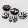 ABCD1 4pcs 56/65/66mm Car Wheel Center Cap Hub Cover Badge For Volkswagen VW R Polo Passat Rline Golf 4 5 Tiguan Jetta GTI ID.3 Touran