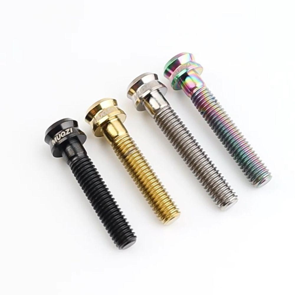 Titanium Zinc Zinc Alloy Bicycle Stem Top Cap Screw M6x30/35mm Bicycle Headset Cover Screws Road Bikes