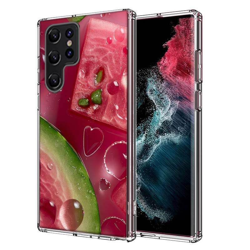 

Watermelon Summer Fruit Capa Phone Case For Samsung S26 Ultra S25 Edge Galaxy S23 S21 S20 S24 FE S22 S10 Plus Cover Clear TPU Sh Samsung S23 Ultra