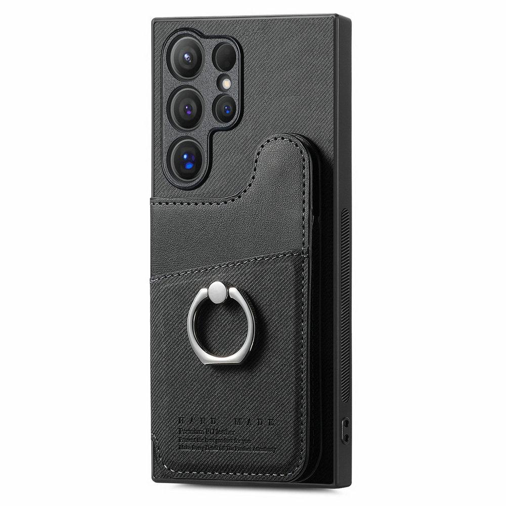 Wallet Double Button Magnet Leather RFID Card Case for Samsung Galaxy S26 Ultra S25 S24 S23 S22 S21 Plus S 26 Edge 25 FE 24 Etui