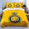 Crown and Al Nassr logo. Bedding sets Duvet cover sets Duvet covers Pillowcases(1 * Duvet Cover 2 * Pillowcases, without duvet insert)