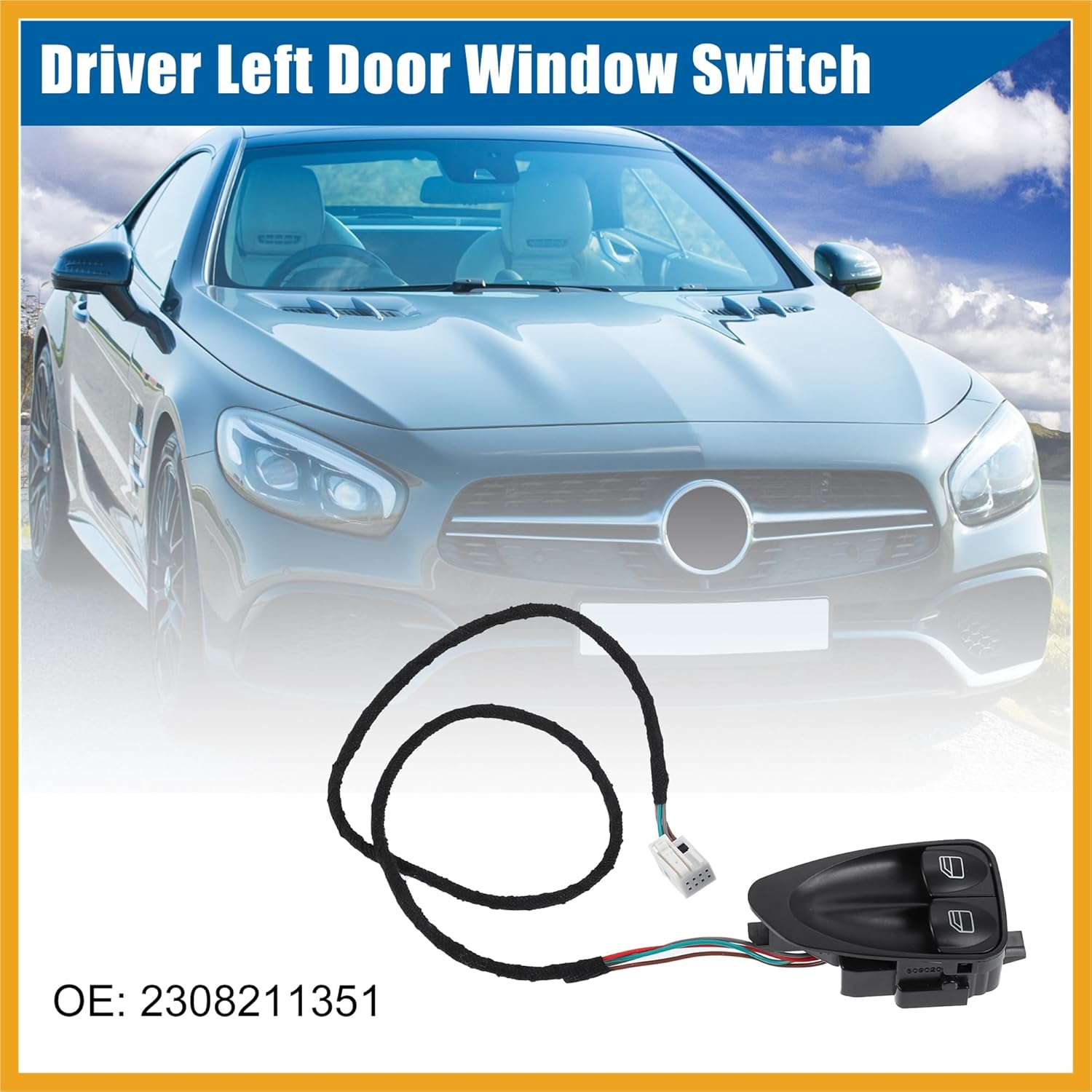 2308211351 Left Door Power Window Switch Driver Side Power Window Master Control Switch for Mercedes Benz SL500 SL550 SL55 for AMG SL65 for AMG