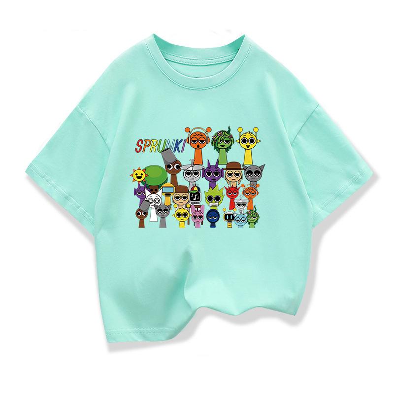 Summer Cute Cartoon Boys Girls T-Shirts Game Children'S Tshirt Toddler Short Sleeve Top