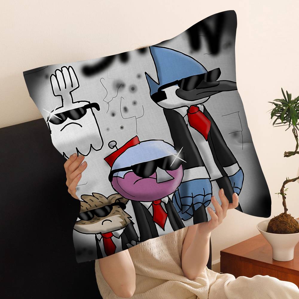

R-Regular Cartoon Show Pillow Cover For Bedroom Room And Living Room Sofa Decorative Cushion Cover 12x12Inch
