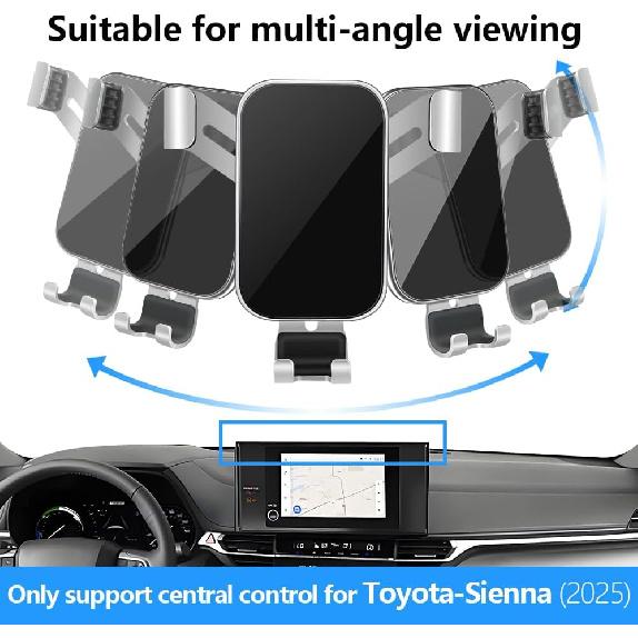 Car Phone Holder For Toyota Sienna LE 2025 [ Only For 8 Inch Touchscreen ] Auto Interior Accessories Best Cell Phones Mount Cellphone Mobile Cradle