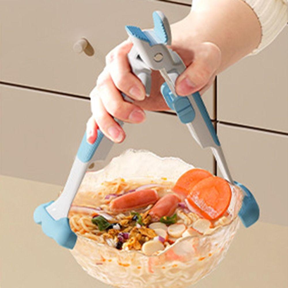 Non-Slip Anti-hot Bowl Plate Clips Whale Shape Hot Bowl Gripper  for Dish Plate Steamer