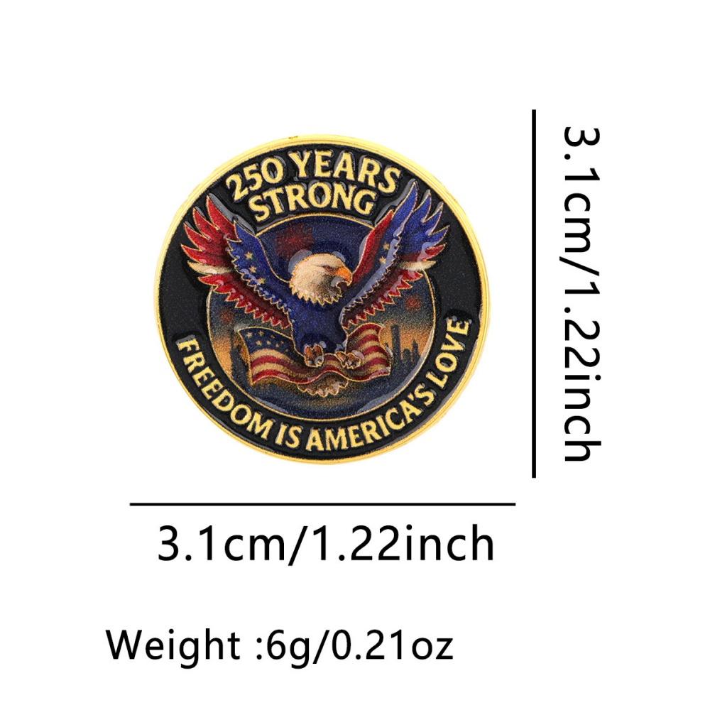 Commemorative Enamel Pin Limited Edition Metal Fashion Brooch Us Patriotic Badge Timeless American Flag Lapel Pin For Gift For