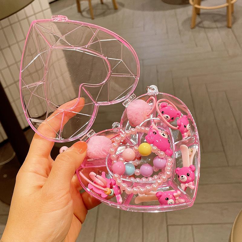 Children's Cute Cartoon Fruit Pendant Bracelet Set with Lucky Dragon - Birthday Gift Box