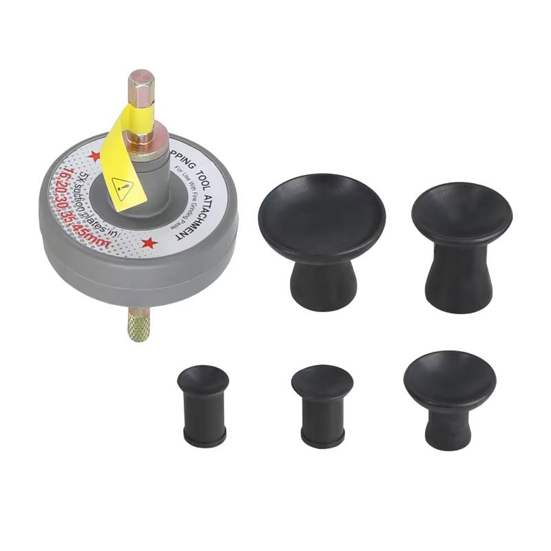 

Valve Lapping Tool Attachment with 5 Suction Plates 1000rpm To 1250rpm Universal for Grinding Small Engine чорний
