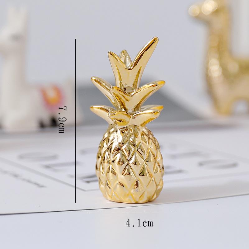 Nordic Ins Style Light Luxury Gold Ceramic Small Animal Ornaments Creative Electroplating Photography Props Small Ornaments