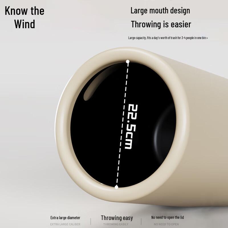 Zhifeng Round Plastic Press-Lid Trash Can