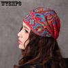 WTEMPO Women Casual Mexican Style Ethnic Vintage Embroidery Flower Black Blue Pink Red Printed Hats