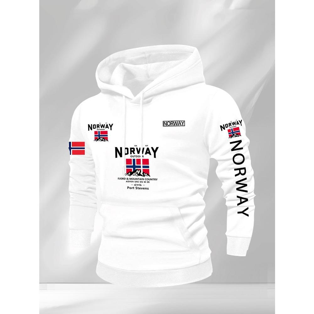 2026 Autumn/Winter Collection - Norwegian Pattern Men's and Women's Hooded Sport Coat Casual Loose-Fitting Warm Top