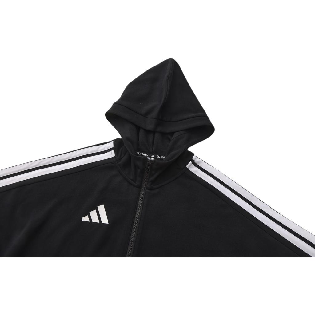 Adidas Taekwondo Series 3-Stripes Casual Versatile Retro Classic Striped Jacket Sports Style Hooded Jacket Unisex jackets CLTR02JTK-BW