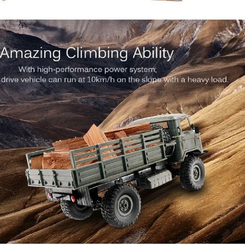 Wpl B-24 Remote Control Military Truck Diy Off-Road 4Wd Rc Car 4 Wheel Drive Climbing B24 Gaz-66 Vehicle For Birthday Gift Toy