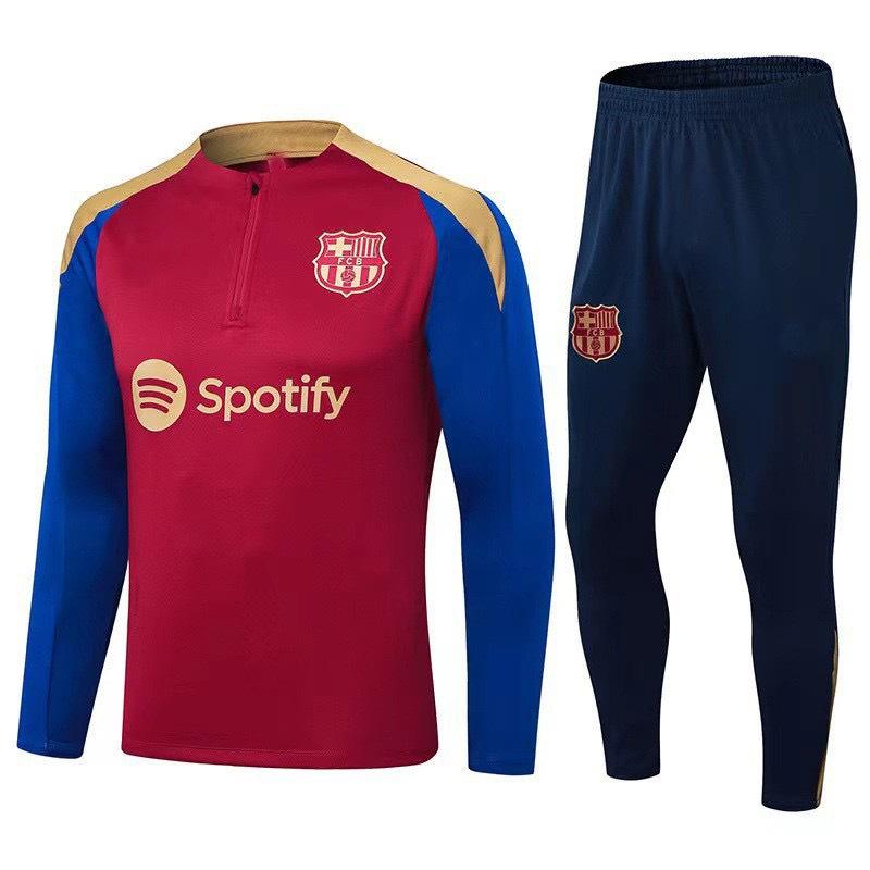Autumn And Winter Real Madrid Barcelona Arsenal Training Suit Long Sleeve Half Zipper Football Suit Sportswear Adult Suit