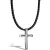 Halskjede for Lærchoker med Gave til Smykkeskrin Inkludert Menn, Svart, 50cm, Anheng, Menn,