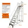 Anti-Slip Movable Climbing Ladder for Warehouse and Supermarket Storage