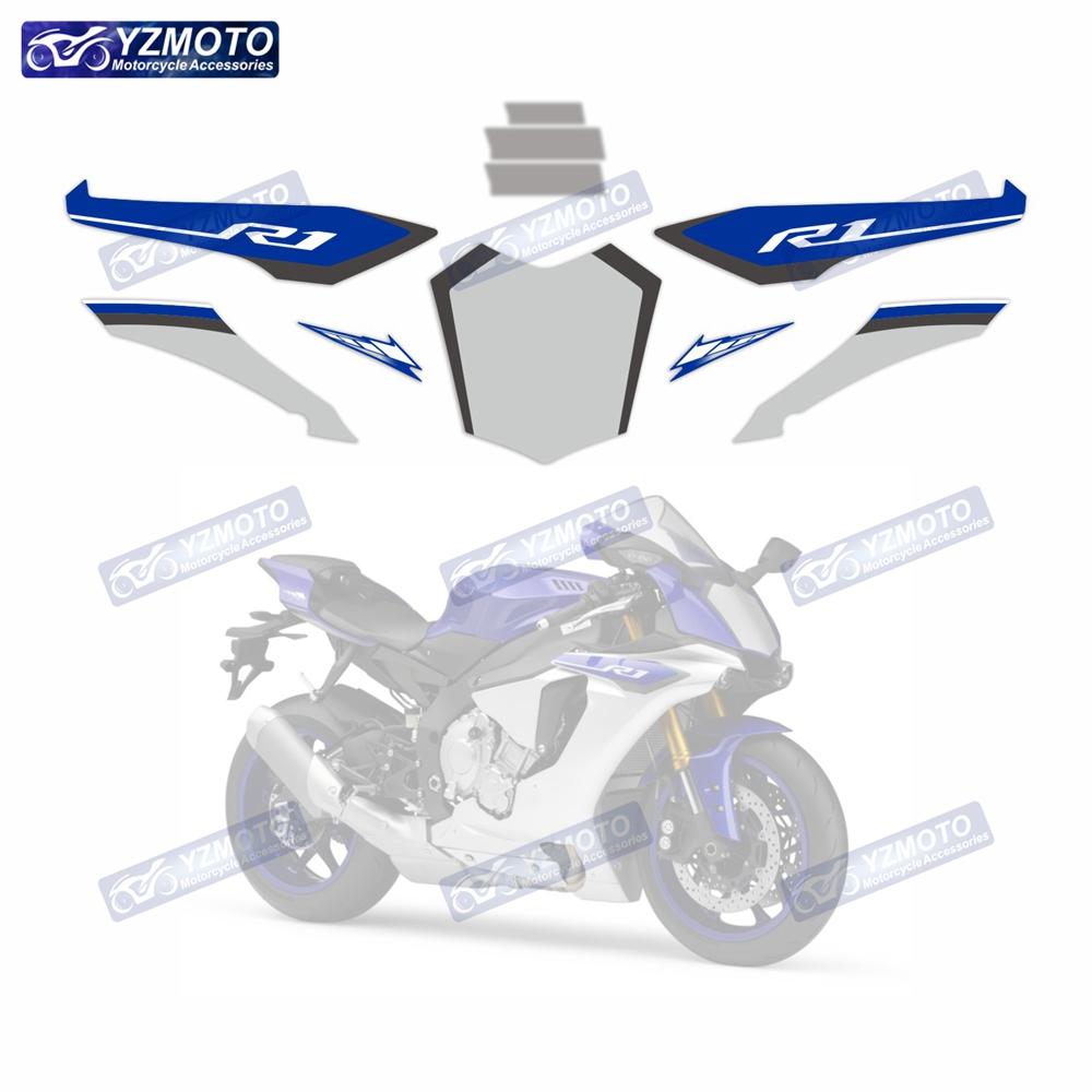 For YAMAHA YZF R1 YZF-R1 2015-2019 Motorcycle Accessories Sticker Full Vehicle Fairing Waterproof Decal Decorate Stickers Kit