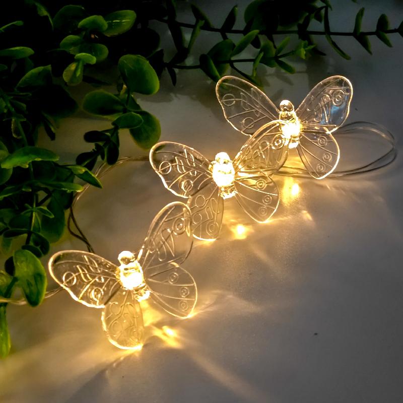 1.5M LED Battery-powered Butterfly Light String Fairy Lights for Wedding Birthday Party Room Garden Bedroom Living Room Decor