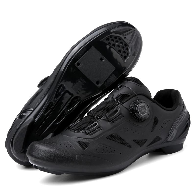MTB Cycling Sneakers Men Women Breathable Knit Self-Locking Road Bicycle Shoes For Exercise Bikes SPD Cleats Clip Cycle Trainers