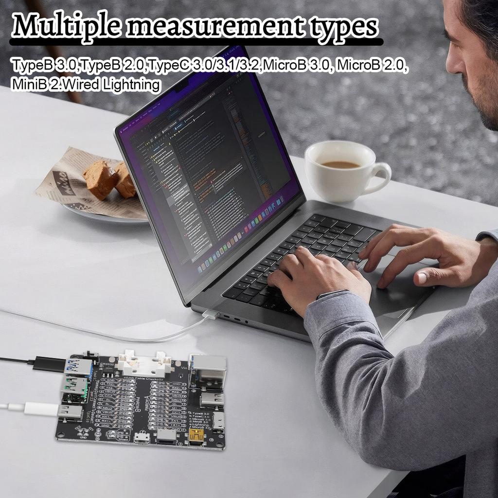 PCB Data Line Test Board Tool For Usb Line With Short Circuit On-Off Switch And Led Indicators Without Shell