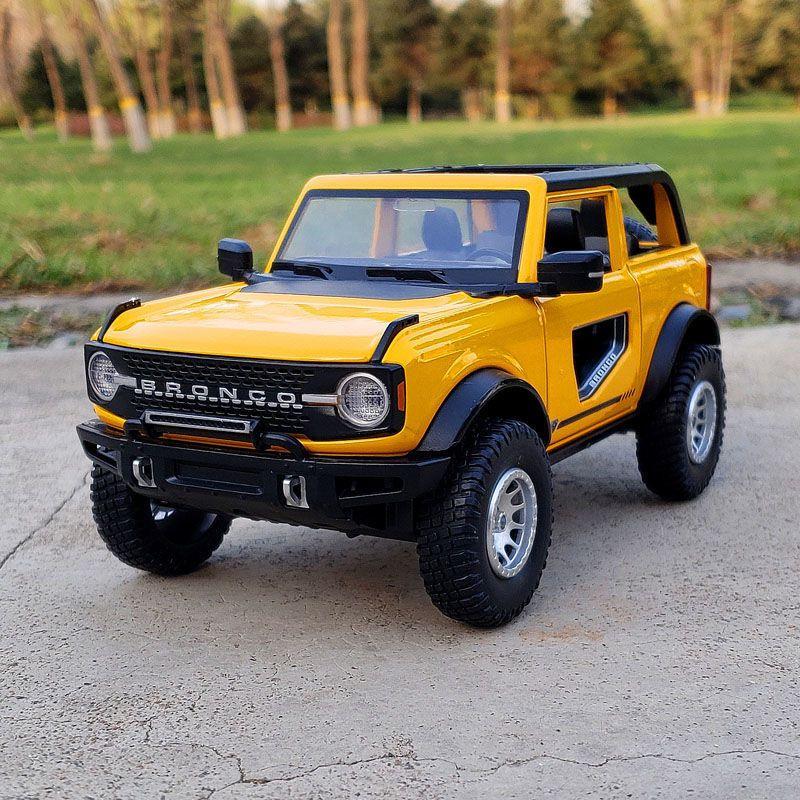 1/32 Ford Bronco Lima Alloy Car Model Diecast Metal Toy Off-road Vehicles Model Simulation Sound Light Collection Childrens Gift