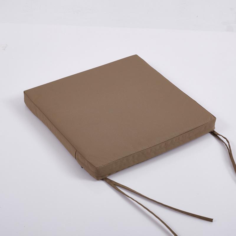 Solid Color Square Cushions Outdoor Waterproof Patio Cushions Striped with Binding Strap for Garden Sofa Chair Seats Decoration