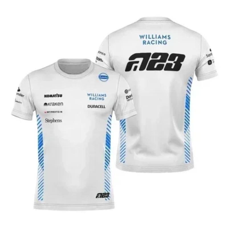 2025 F1 Williams Team T-shirt Carlos Sainz Formule 1 Alex Alben 2025 T-shirt Mannen Vrouwen Kinderen Fans Shirt 3D Geprint T-shirt