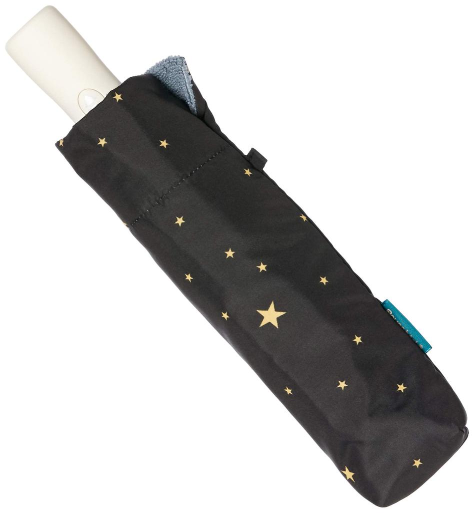 Aquashack Sternmuster Automatisches Öffnen und Schließen 54cm 3 Japan Damen Regenschirm, Speichen, Farben, Schwarz, 10002086, (-)