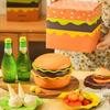 Ceramic Stackable Hamburger Plate Food Tray Mini Dinner Plate Set Sauce Containers  Dining Table